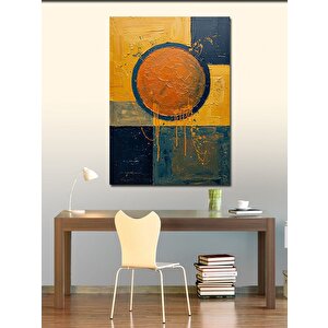 Kanvas Tablo Soyut Turuncu Desen 100x140 cm