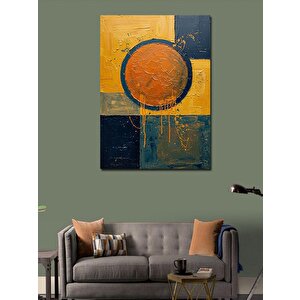 Kanvas Tablo Soyut Turuncu Desen 100x140 cm