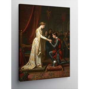 Kanvas Tablo Ortaçağ Kraliçe Taç Töreni 70x100 cm
