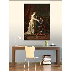 Kanvas Tablo Ortaçağ Kraliçe Taç Töreni 70x100 cm