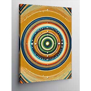 Kanvas Tablo Dairesel Soyut Geometrik Desen 70x100 cm