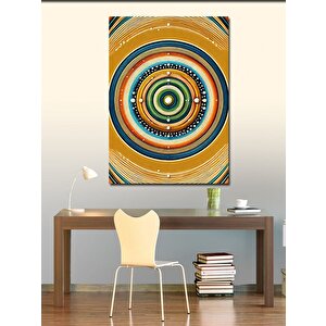 Kanvas Tablo Dairesel Soyut Geometrik Desen 70x100 cm