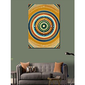 Kanvas Tablo Dairesel Soyut Geometrik Desen 70x100 cm
