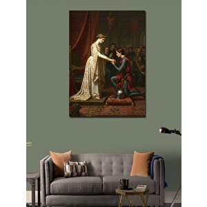 Kanvas Tablo Ortaçağ Kraliçe Taç Töreni 50x70 cm