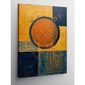 Kanvas Tablo Soyut Turuncu Desen 50x70 cm