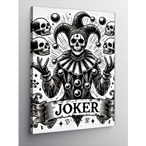 Kanvas Tablo Joker Kafatası Deseni 50x70 cm