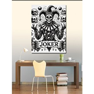 Kanvas Tablo Joker Kafatası Deseni 50x70 cm