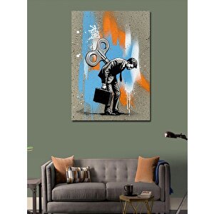 Kanvas Tablo Kurmalı Adam Ve Gölgesi 70x100 cm