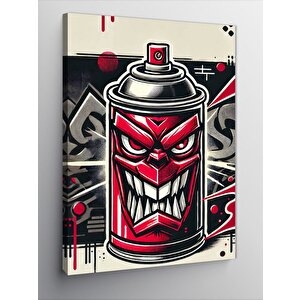 Kanvas Tablo Kızgın Sprey Kutusu Ve Sokak Sanatı 70x100 cm