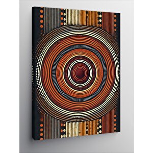 Kanvas Tablo Renkli Dairesel Soyut Tasarım 70x100 cm