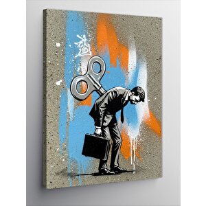 Kanvas Tablo Kurmalı Adam Ve Gölgesi 50x70 cm