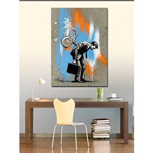 Kanvas Tablo Kurmalı Adam Ve Gölgesi 50x70 cm