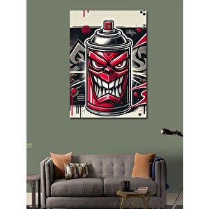 Kanvas Tablo Kızgın Sprey Kutusu Ve Sokak Sanatı 100x140 cm