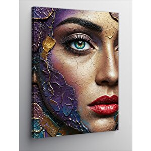 Kanvas Tablo Soyut Kadın Portresi Ve Duygu 50x70 cm