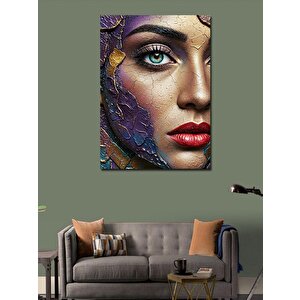 Kanvas Tablo Soyut Kadın Portresi Ve Duygu 50x70 cm