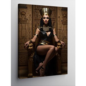 Kanvas Tablo Mısır Kraliçesi Ve Taht 100x140 cm