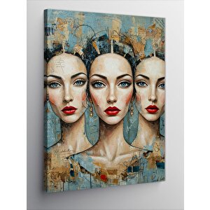 Kanvas Tablo Soyut Kadın Portreleri 50x70 cm