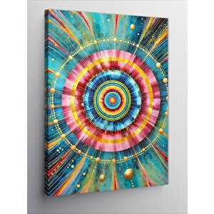 Kanvas Tablo Renkli Dairesel Soyut Tasarım 50x70 cm