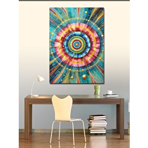 Kanvas Tablo Renkli Dairesel Soyut Tasarım 50x70 cm