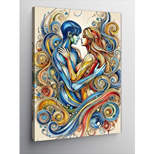 Kanvas Tablo Aşk Ve Sarılma Deseni 70x100 cm