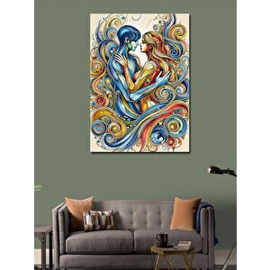 Kanvas Tablo Aşk Ve Sarılma Deseni 70x100 cm