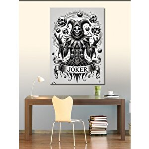 Kanvas Tablo Joker Ve Kafatası Deseni 100x140 cm