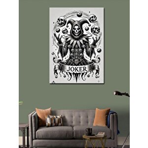 Kanvas Tablo Joker Ve Kafatası Deseni 100x140 cm