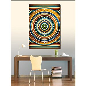 Kanvas Tablo Renkli Dairesel Soyut Tasarım 50x70 cm