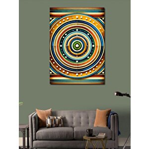 Kanvas Tablo Renkli Dairesel Soyut Tasarım 50x70 cm