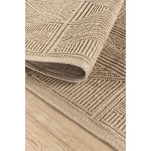 Natura 6661 %100 Doğal Jüt Kilim Bej Renkli Yumuşak Dokulu Şık Tasarımlı Kilim Modern Dokuma Kilim