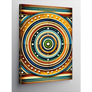 Kanvas Tablo Renkli Dairesel Soyut Tasarım 100x140 cm