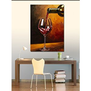 Kanvas Tablo Kadehe Dökülen Şarap 70x100 cm