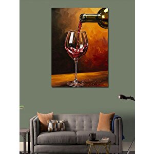 Kanvas Tablo Kadehe Dökülen Şarap 100x140 cm
