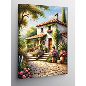 Kanvas Tablo Masalsı Bahçe Manzarası 100x140 cm