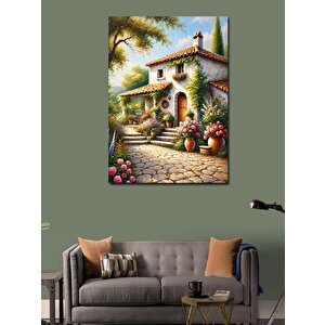 Kanvas Tablo Masalsı Bahçe Manzarası 100x140 cm