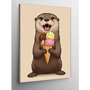 Kanvas Tablo Dondurmalı Susamur Figürü 70x100 cm