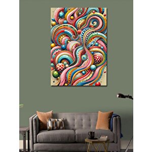 Kanvas Tablo Soyut Dalgalı Desen 100x140 cm