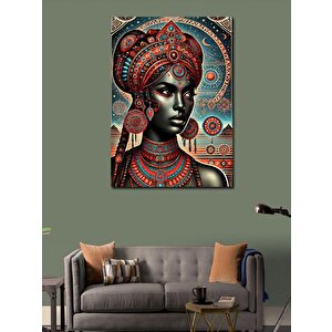 Kanvas Tablo Afrika Kraliçesi Portresi 70x100 cm