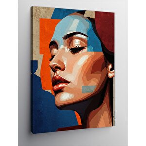 Kanvas Tablo Soyut Kadın Profili 50x70 cm