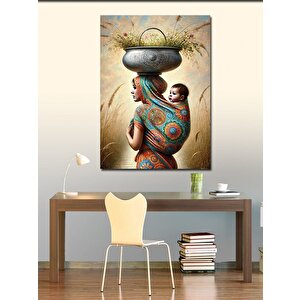Kanvas Tablo Anne Ve Bebek Motifi 50x70 cm