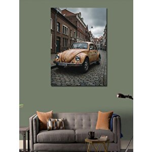 Kanvas Tablo Retro Vosvos Ve Sokak Manzarası 50x70 cm