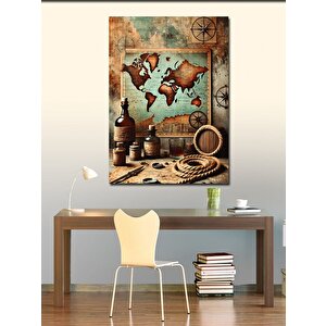 Kanvas Tablo Eski Dünya Haritası 70x100 cm