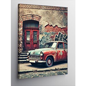 Kanvas Tablo Eski Arabalı Sokak 50x70 cm