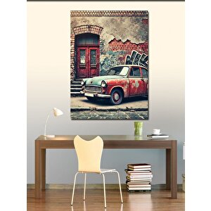 Kanvas Tablo Eski Arabalı Sokak 50x70 cm