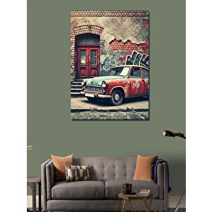 Kanvas Tablo Eski Arabalı Sokak 50x70 cm
