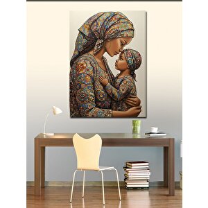 Kanvas Tablo Anne Ve Çocuk Deseni 100x140 cm