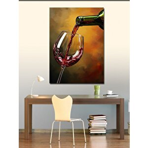 Kanvas Tablo Kadehe Dökülen Şarap 100x140 cm