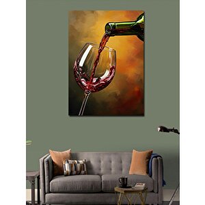 Kanvas Tablo Kadehe Dökülen Şarap 100x140 cm