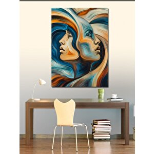 Kanvas Tablo Soyut Yüz Figürleri 70x100 cm