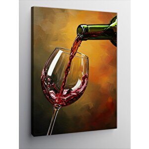 Kanvas Tablo Kadehe Dökülen Şarap 50x70 cm